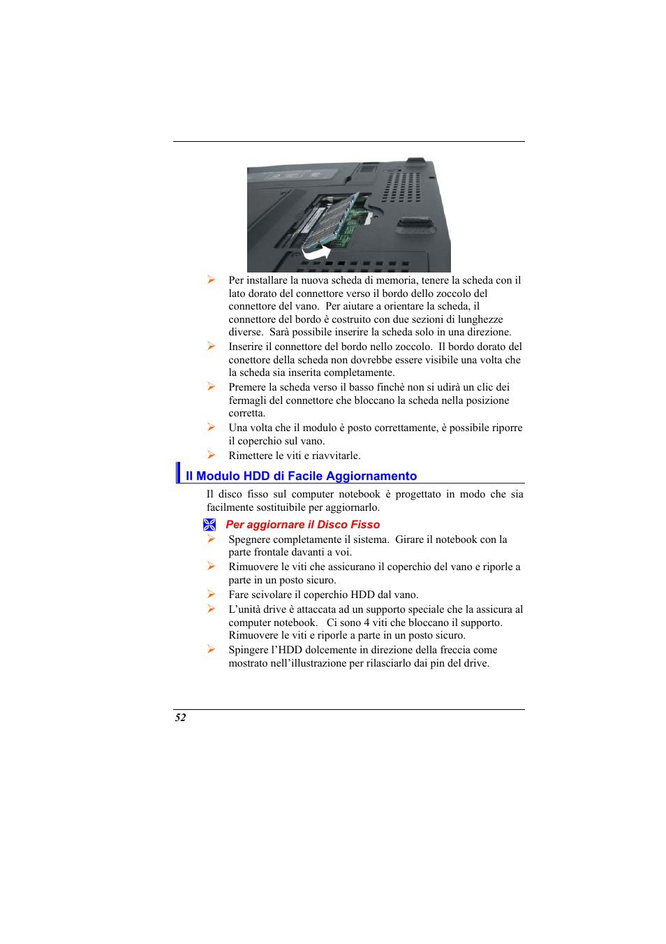 Il modulo hdd di facile aggiornamento, Per aggiornare il disco fisso | Elitegroup 321 User Manual | Page 60 / 65