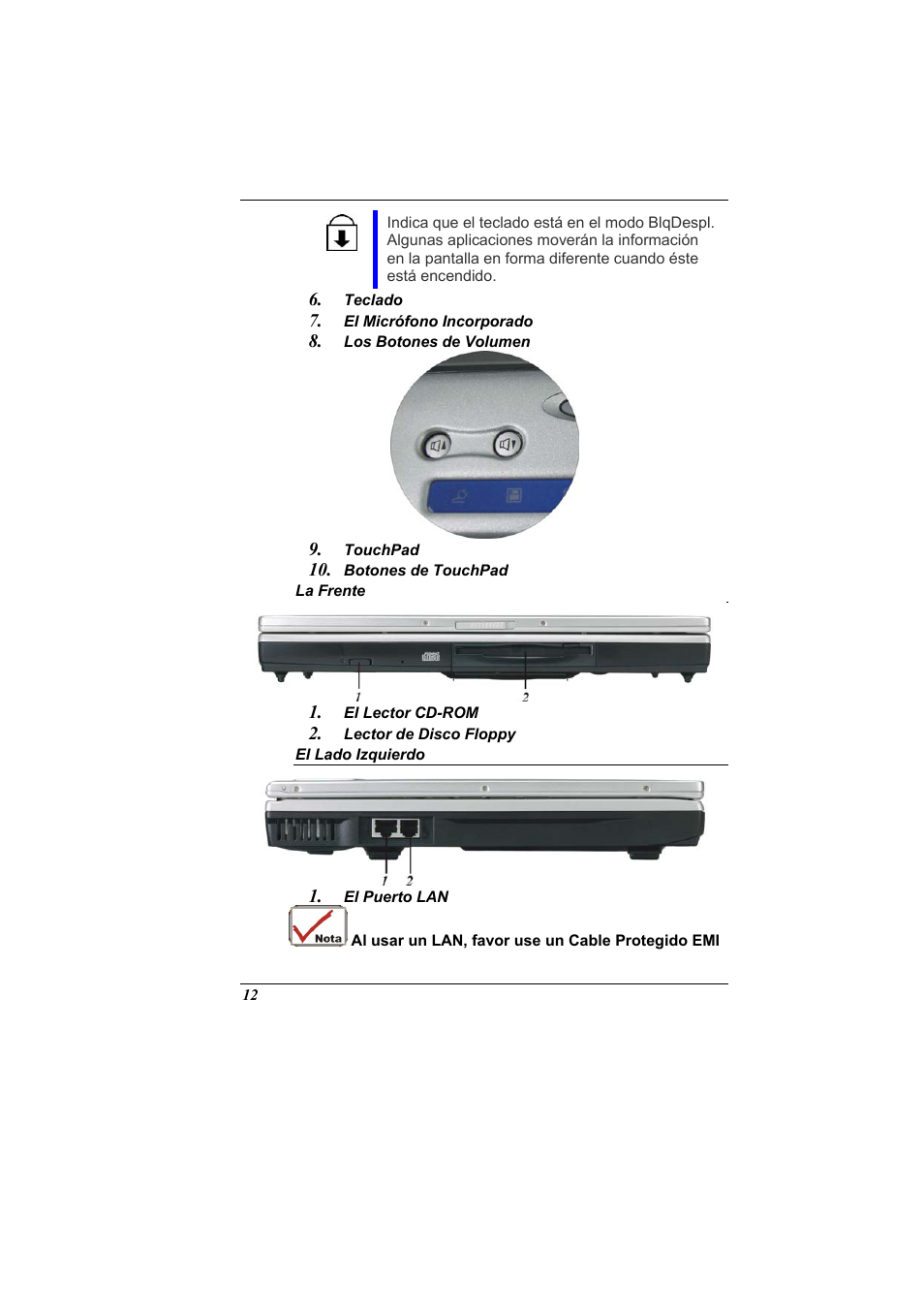 La frente, El lado izquierdo | Elitegroup 321 User Manual | Page 20 / 67