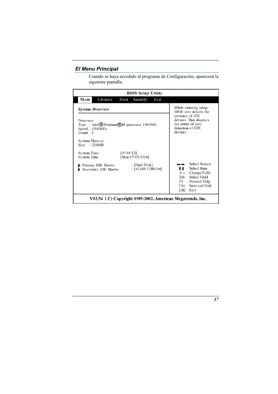El menu principal | Elitegroup 321 User Manual | Page 45 / 67