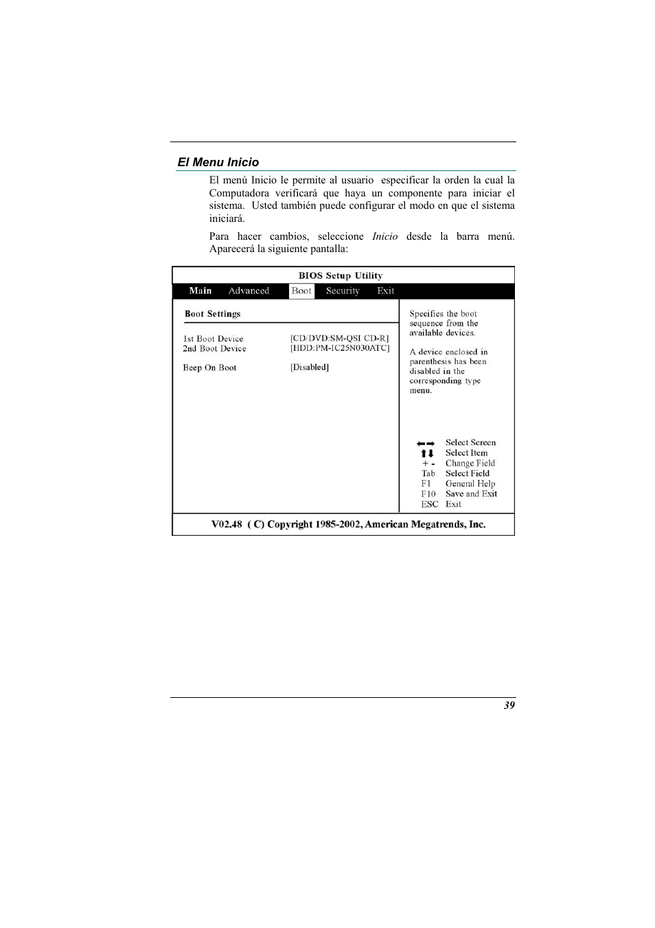 El menu inicio | Elitegroup 321 User Manual | Page 47 / 67