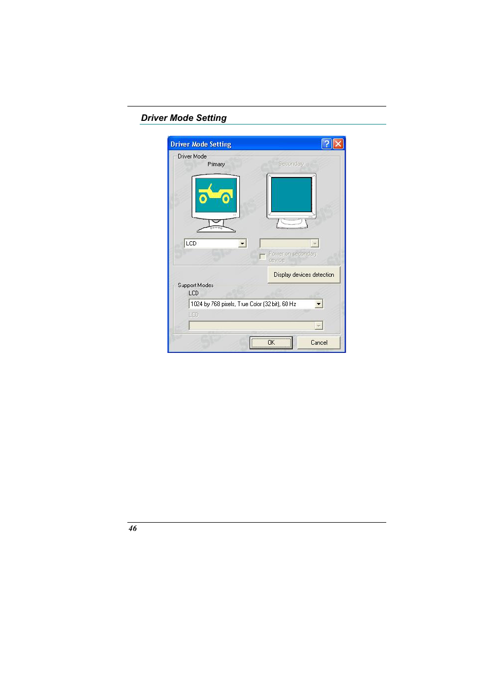 Driver mode setting | Elitegroup 321 User Manual | Page 54 / 67