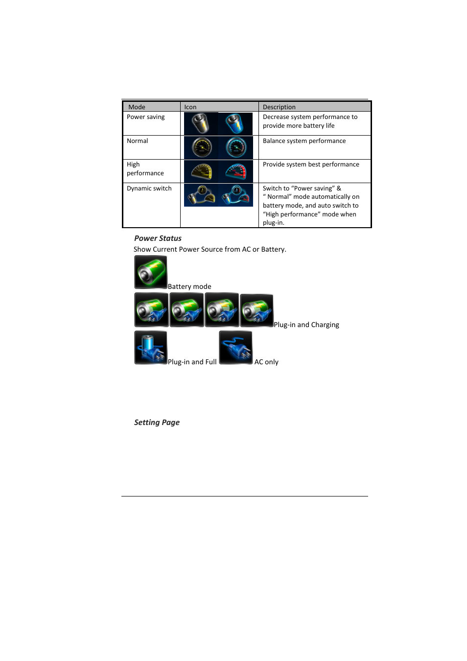 Power status | Elitegroup MB45II7 WIN7 User Manual | Page 51 / 70