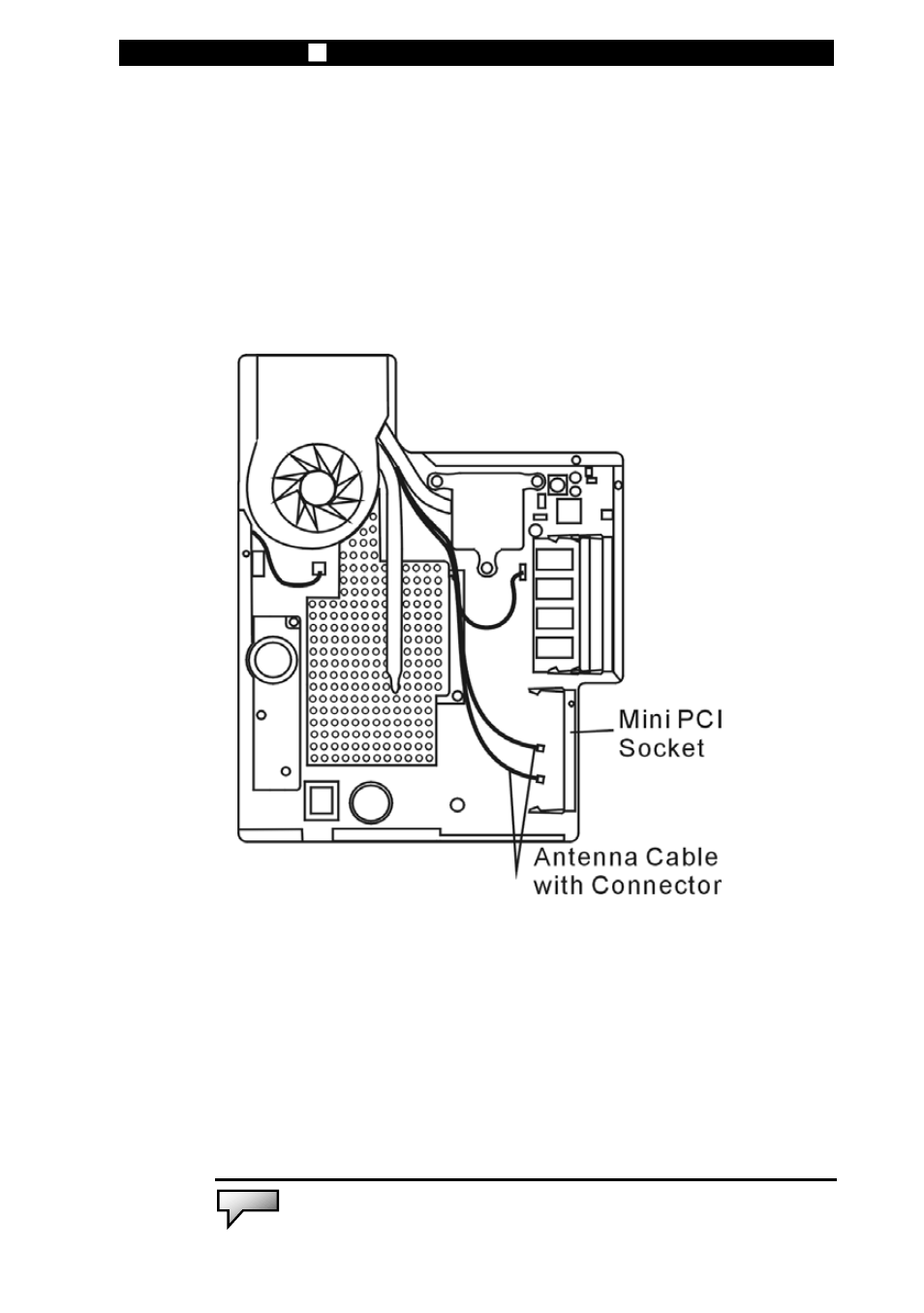Installing a mini pci card into the system | Elitegroup P53IN v.4 User Manual | Page 12 / 14