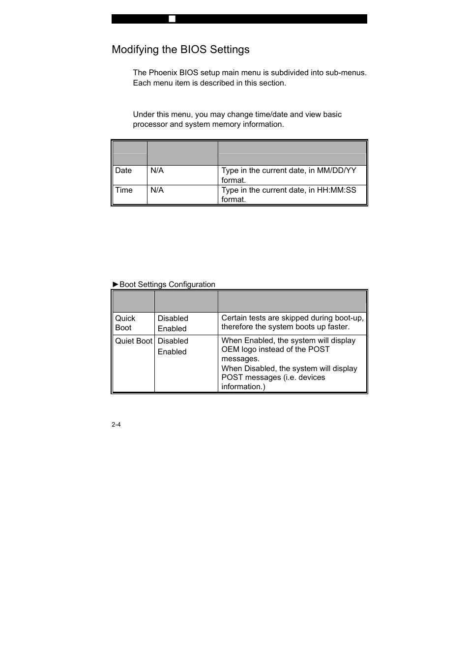 Modifying the bios settings | Elitegroup P53IA v.2 User Manual | Page 4 / 8