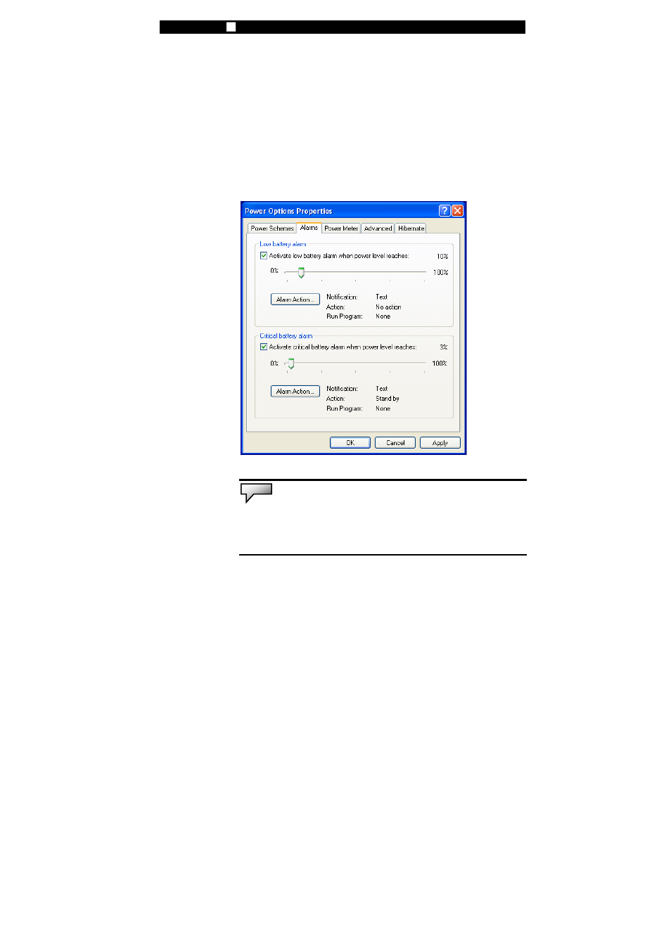 Low battery warning | Elitegroup P53IA v.3 User Manual | Page 12 / 13