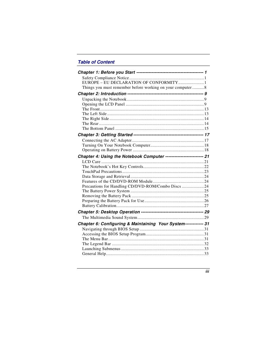 Elitegroup G322 User Manual | Page 5 / 59