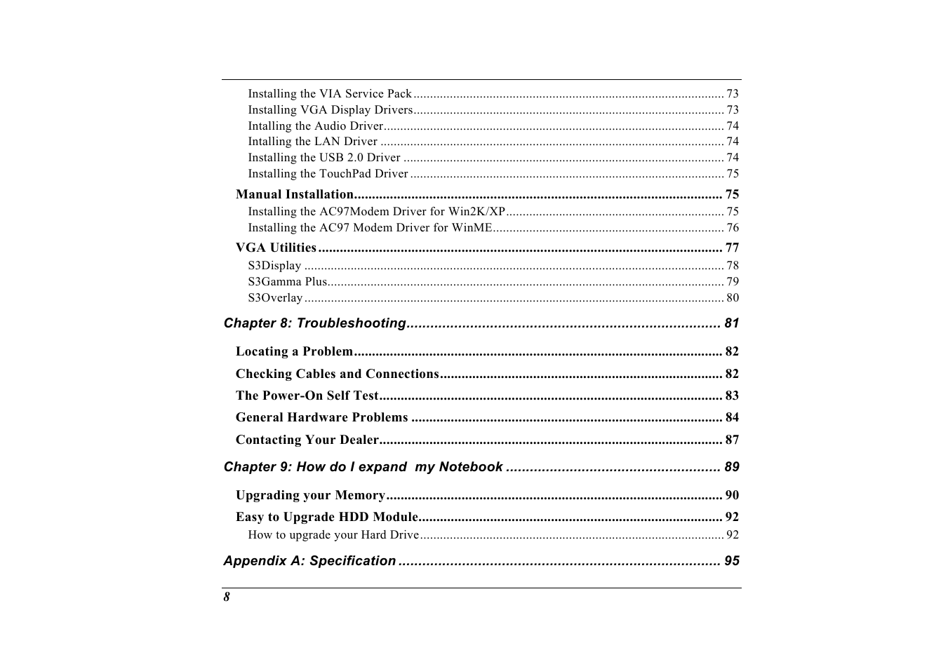 Elitegroup G320 User Manual | Page 10 / 103