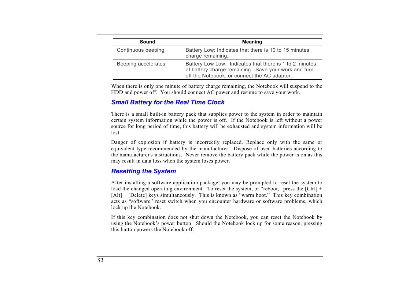 Small battery for the real time clock, Resetting the system | Elitegroup G320 User Manual | Page 54 / 103