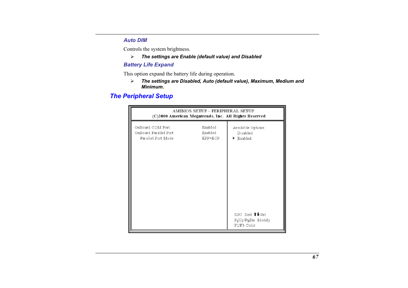 The peripheral setup | Elitegroup G320 User Manual | Page 69 / 103