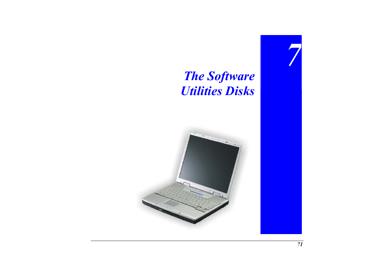 Chapter 7: the software utilities disks | Elitegroup G320 User Manual | Page 73 / 103
