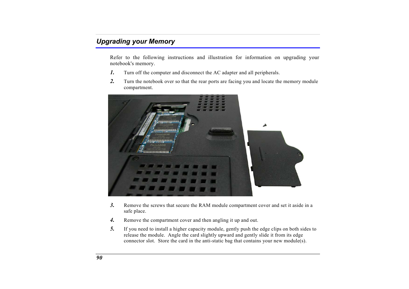 Upgrading your memory | Elitegroup G320 User Manual | Page 92 / 103