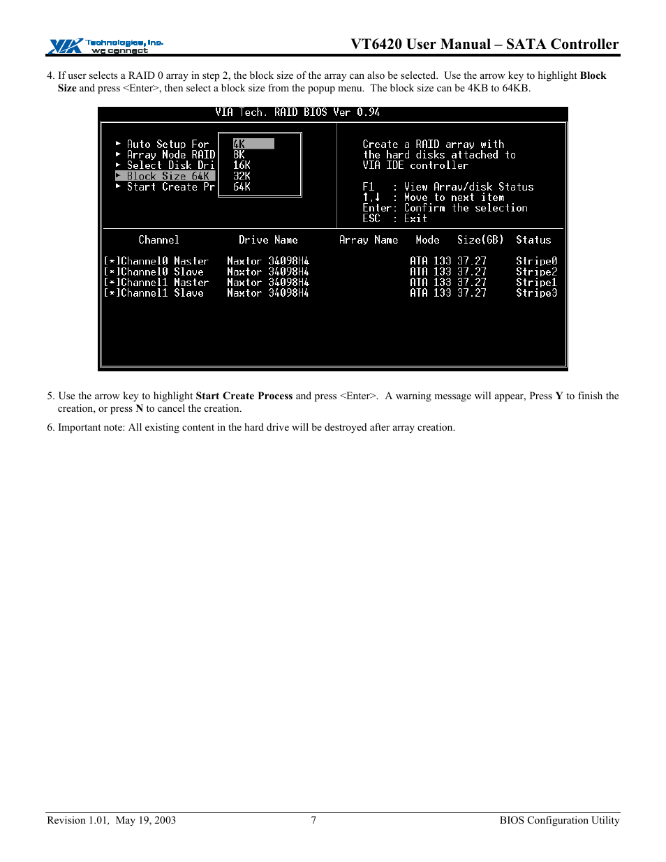 Vt6420 user manual – sata controller | Elitegroup P71EN installation User Manual | Page 11 / 47