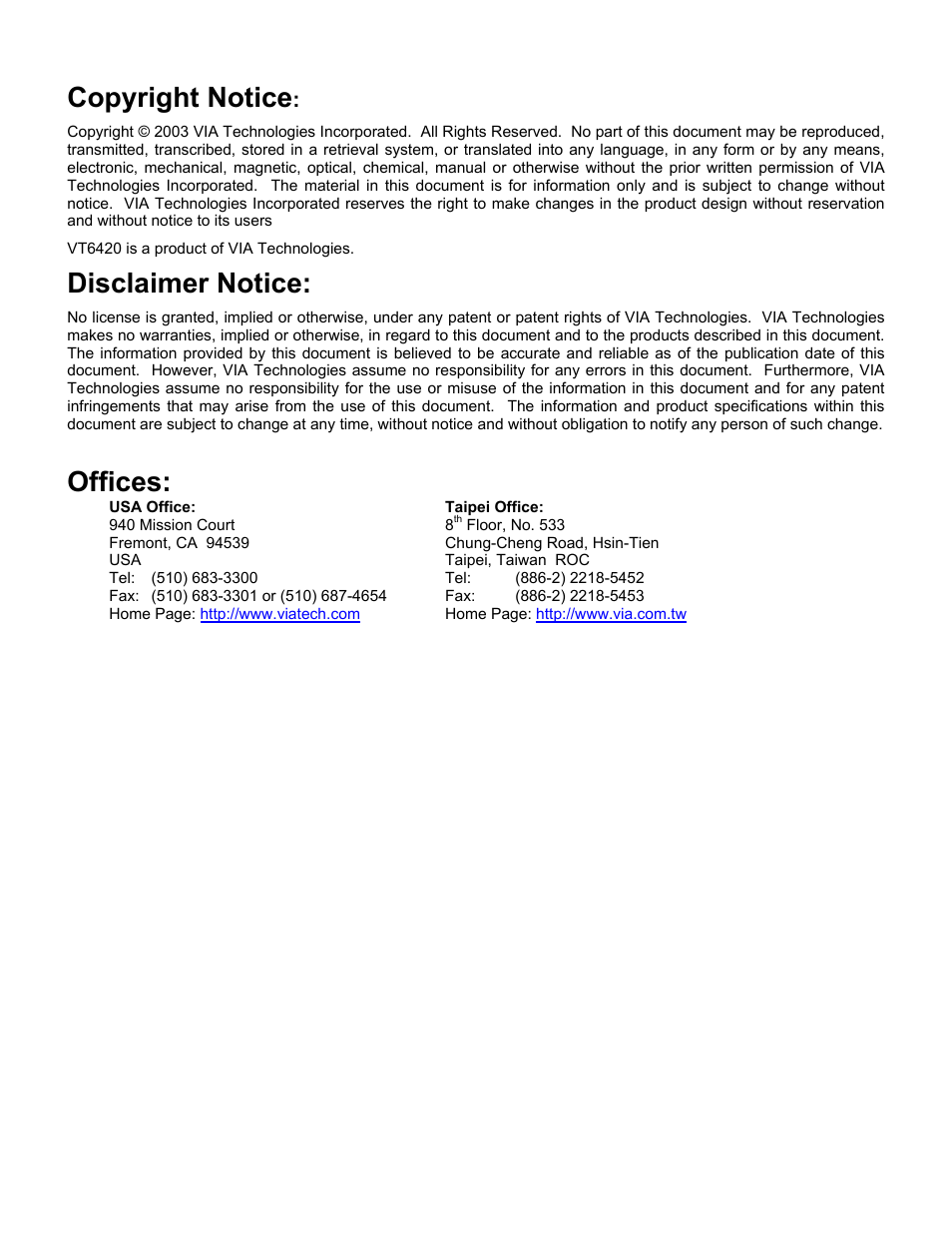 Copyright notice, Disclaimer notice, Offices | Elitegroup P71EN installation User Manual | Page 2 / 47