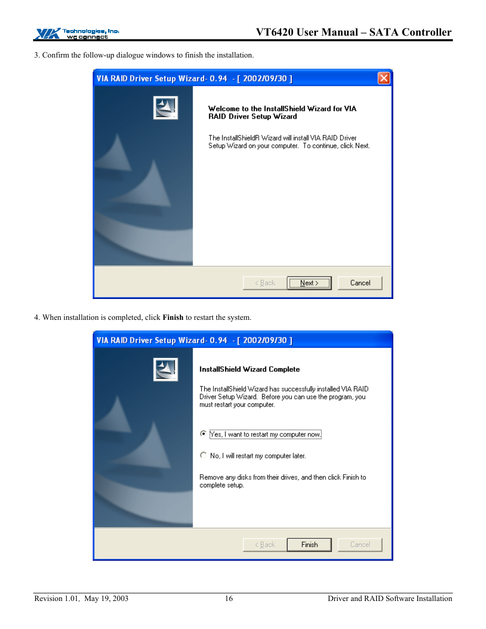 Vt6420 user manual – sata controller | Elitegroup P71EN installation User Manual | Page 20 / 47