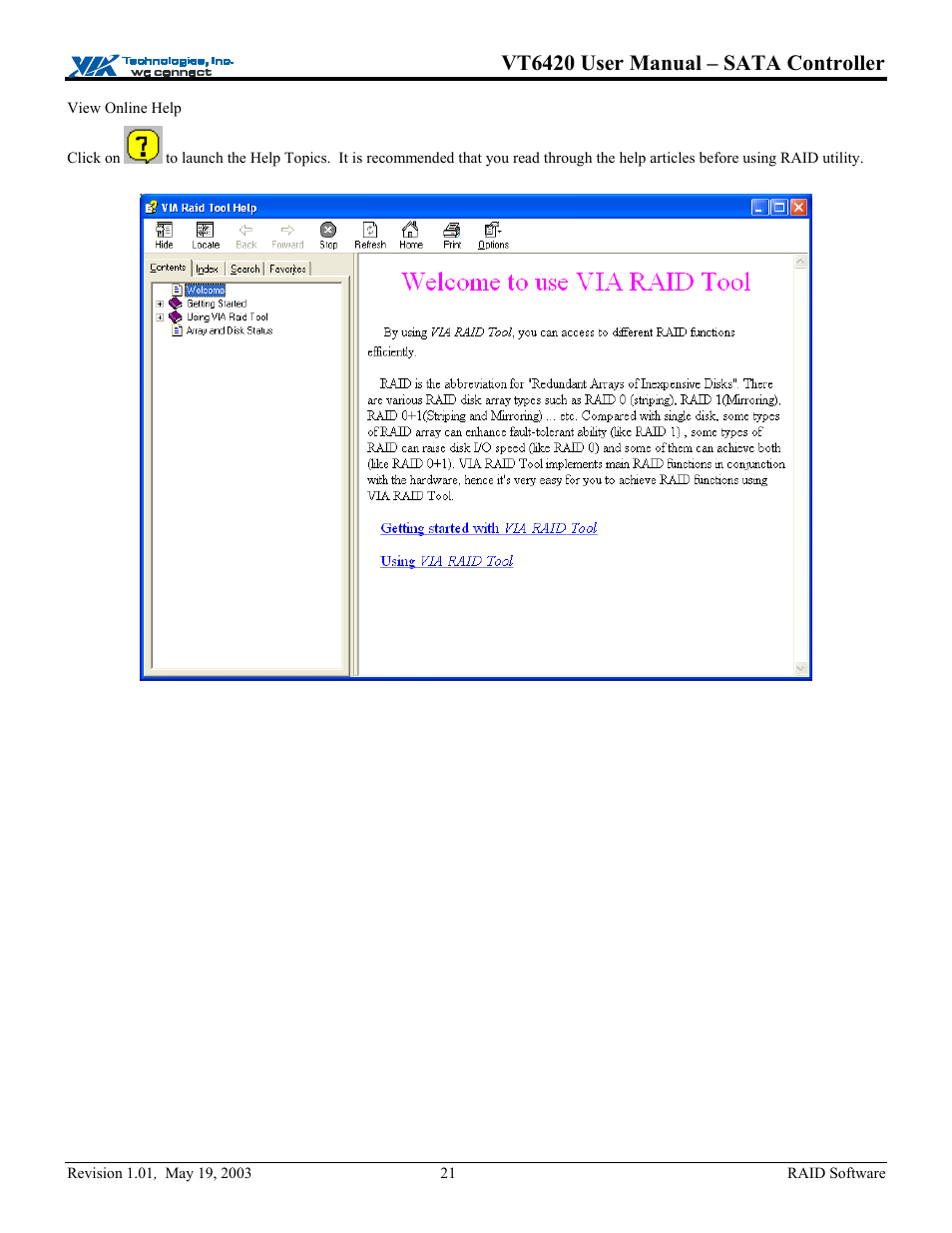 Vt6420 user manual – sata controller | Elitegroup P71EN installation User Manual | Page 25 / 47