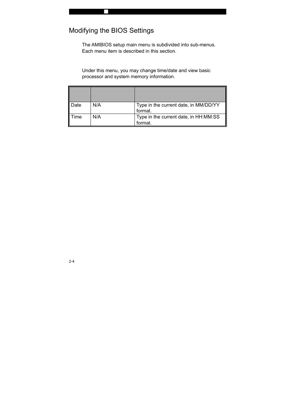 Modifying the bios settings | Elitegroup P50CA v.2 User Manual | Page 4 / 8