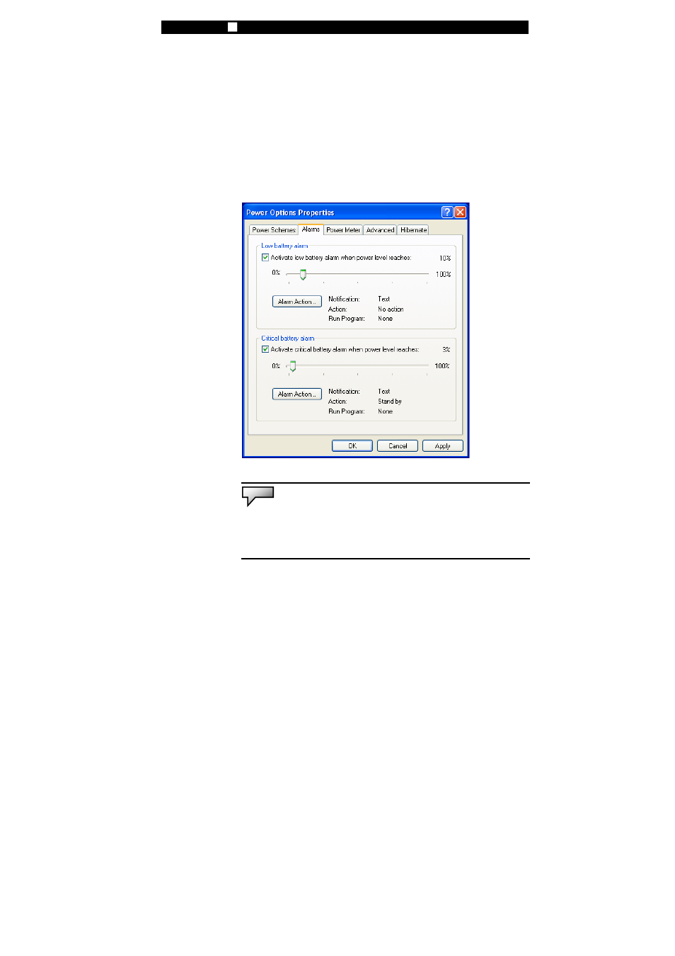 Low battery warning | Elitegroup P50CA v.3 User Manual | Page 12 / 13