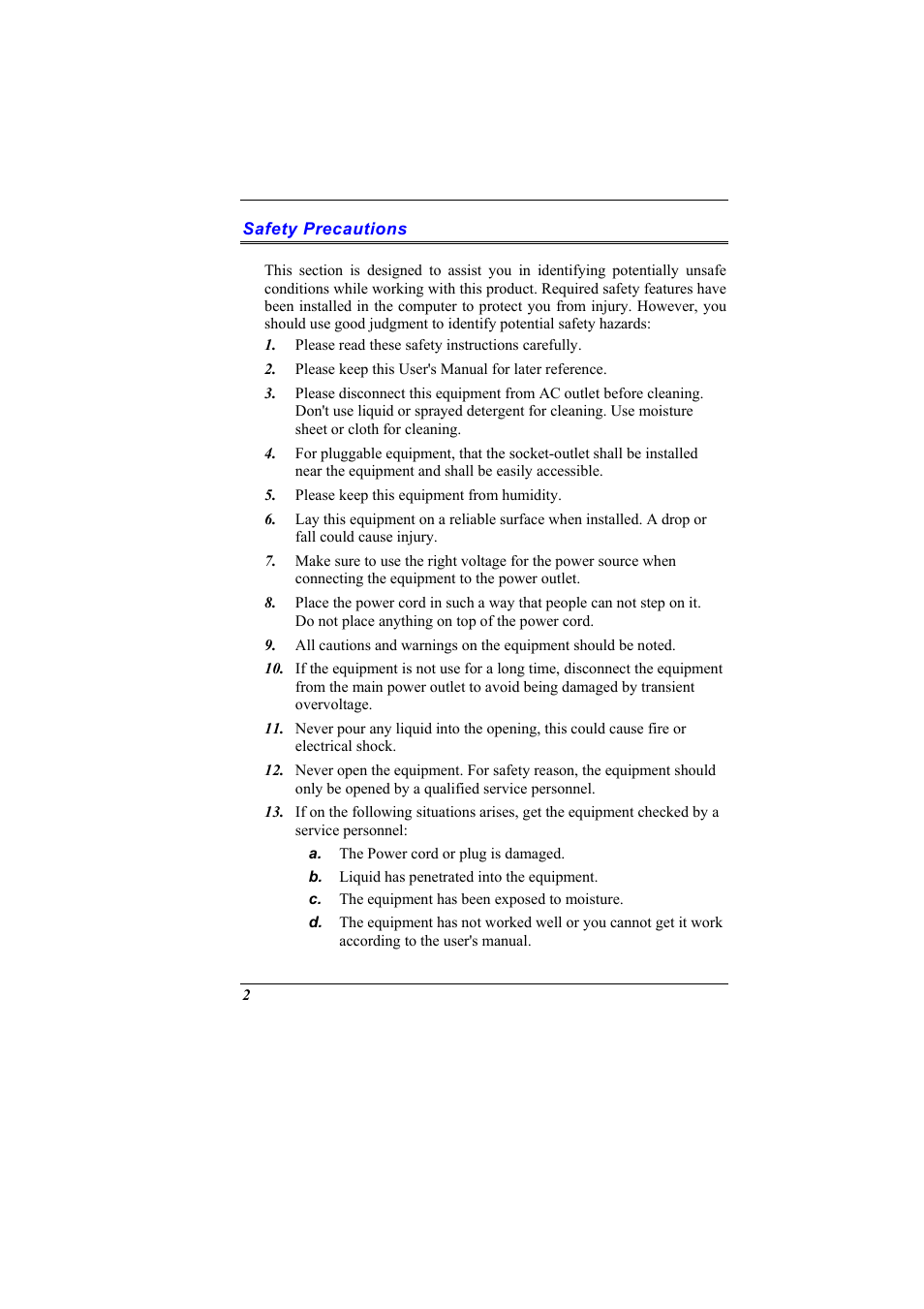 Safety precautions | Elitegroup G900 User Manual User Manual | Page 10 / 103