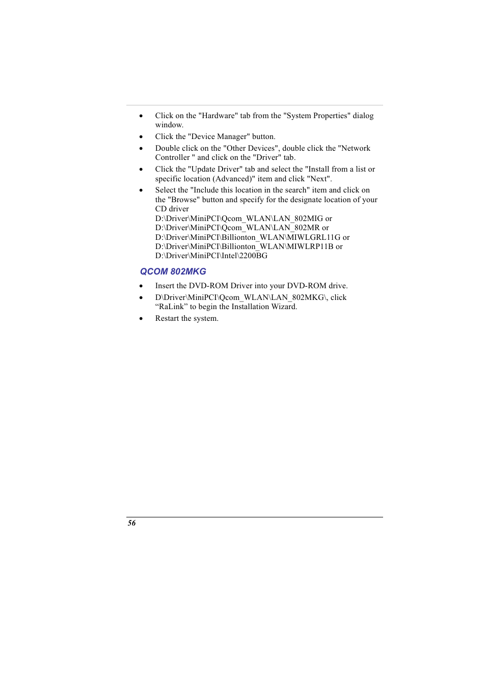 Qcom 802mkg | Elitegroup G900 User Manual User Manual | Page 64 / 103