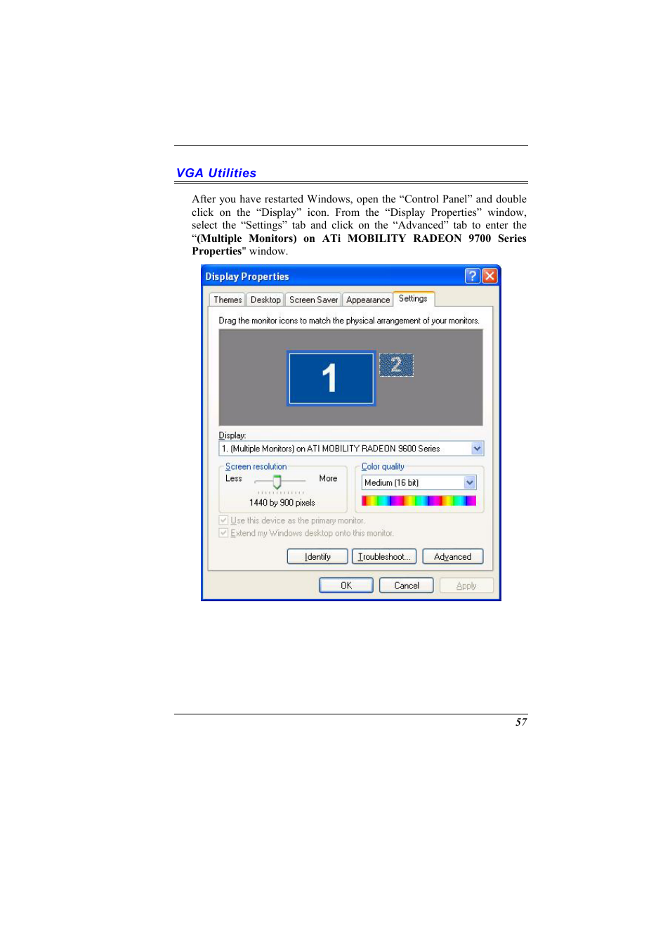 Vga utilities | Elitegroup G900 User Manual User Manual | Page 65 / 103