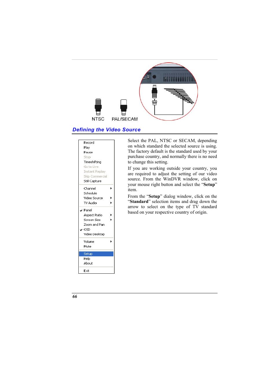 Defining the video source | Elitegroup G900 User Manual User Manual | Page 74 / 103