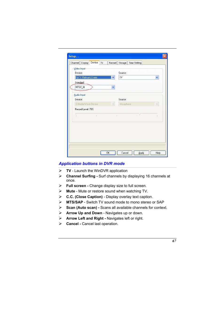 Application buttons in dvr mode | Elitegroup G900 User Manual User Manual | Page 75 / 103