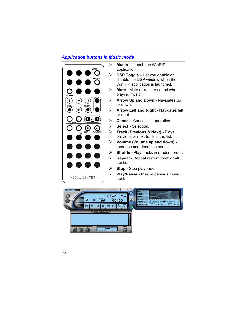 Application buttons in music mode | Elitegroup G900 User Manual User Manual | Page 80 / 103