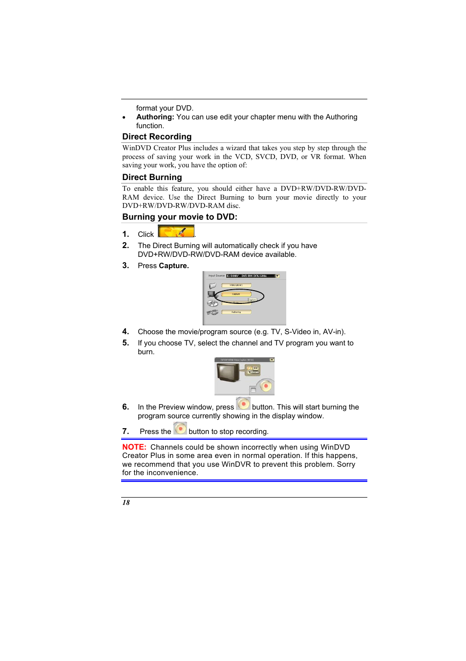 Direct recording, Direct burning, Burning your movie to dvd | Elitegroup G900 Remote control User Manual | Page 18 / 18