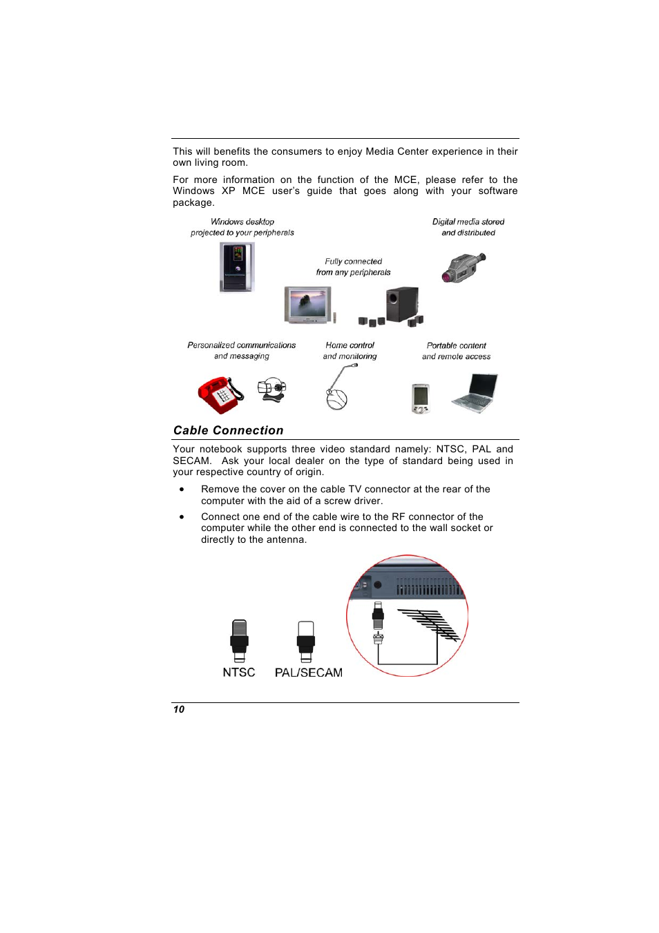 Cable connection | Elitegroup G900 Quick Guide User Manual | Page 10 / 10
