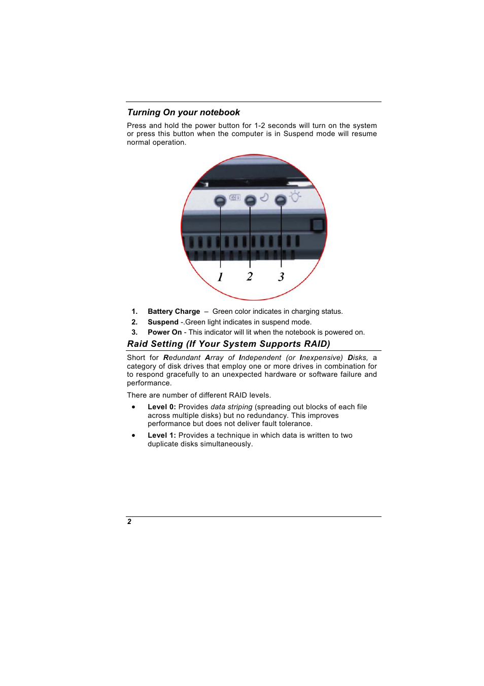 Turning on your notebook, Raid setting (if your system supports raid) | Elitegroup G900 Quick Guide User Manual | Page 2 / 10