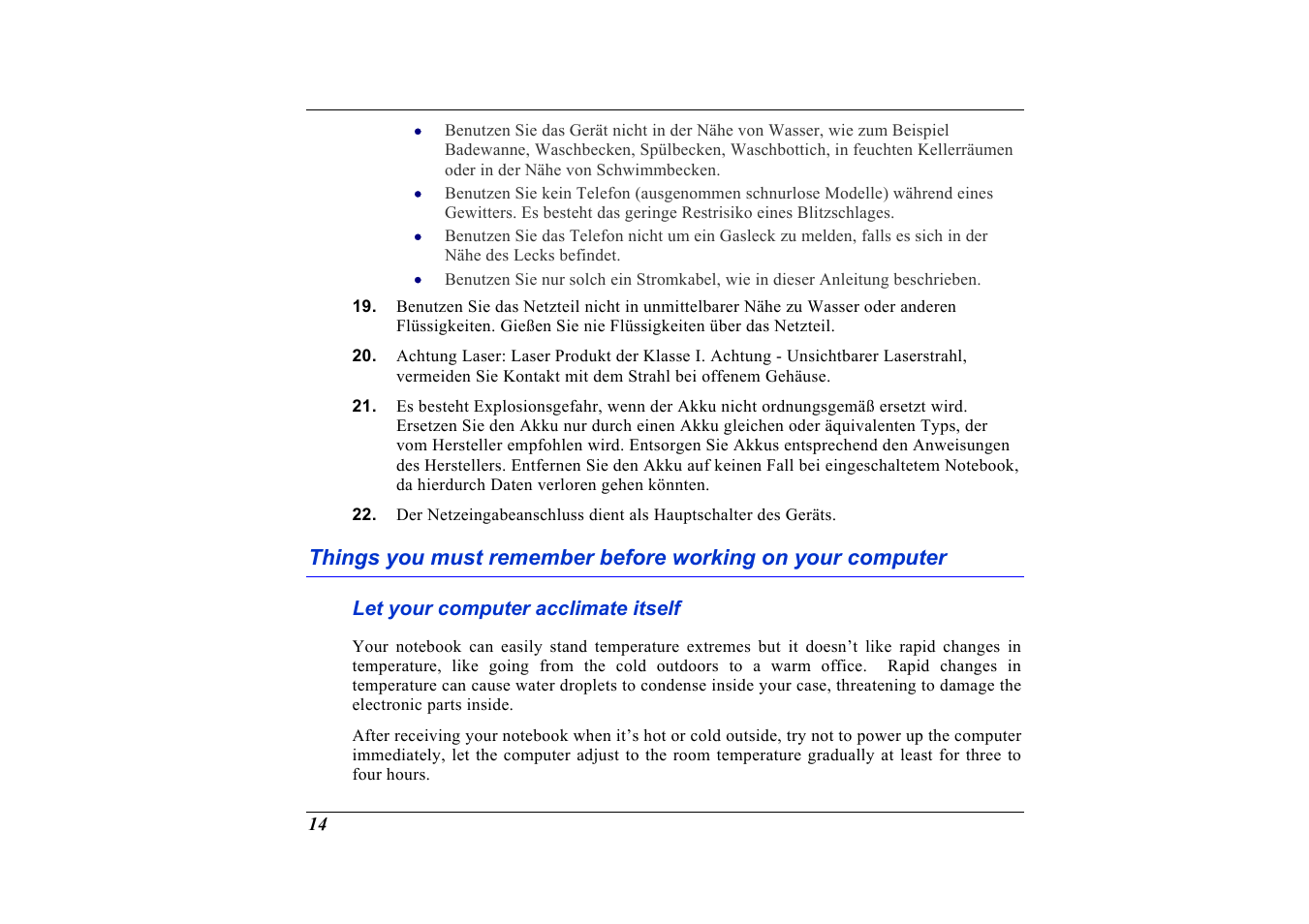 Let your computer acclimate itself | Elitegroup G736 User Manual | Page 16 / 112