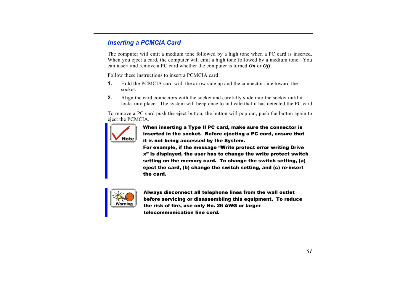 Inserting a pcmcia card | Elitegroup G736 User Manual | Page 53 / 112