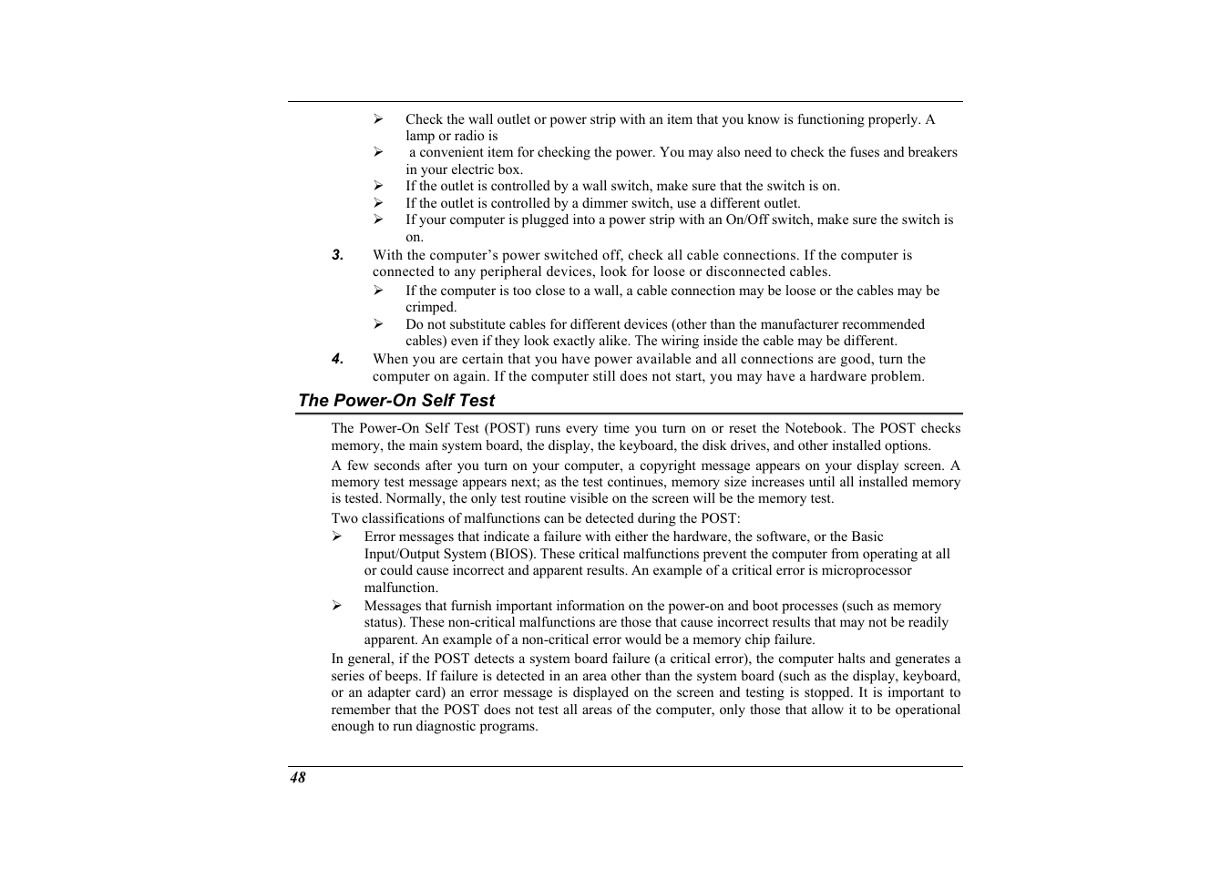 The power-on self test | Elitegroup G733G User Manual | Page 58 / 68