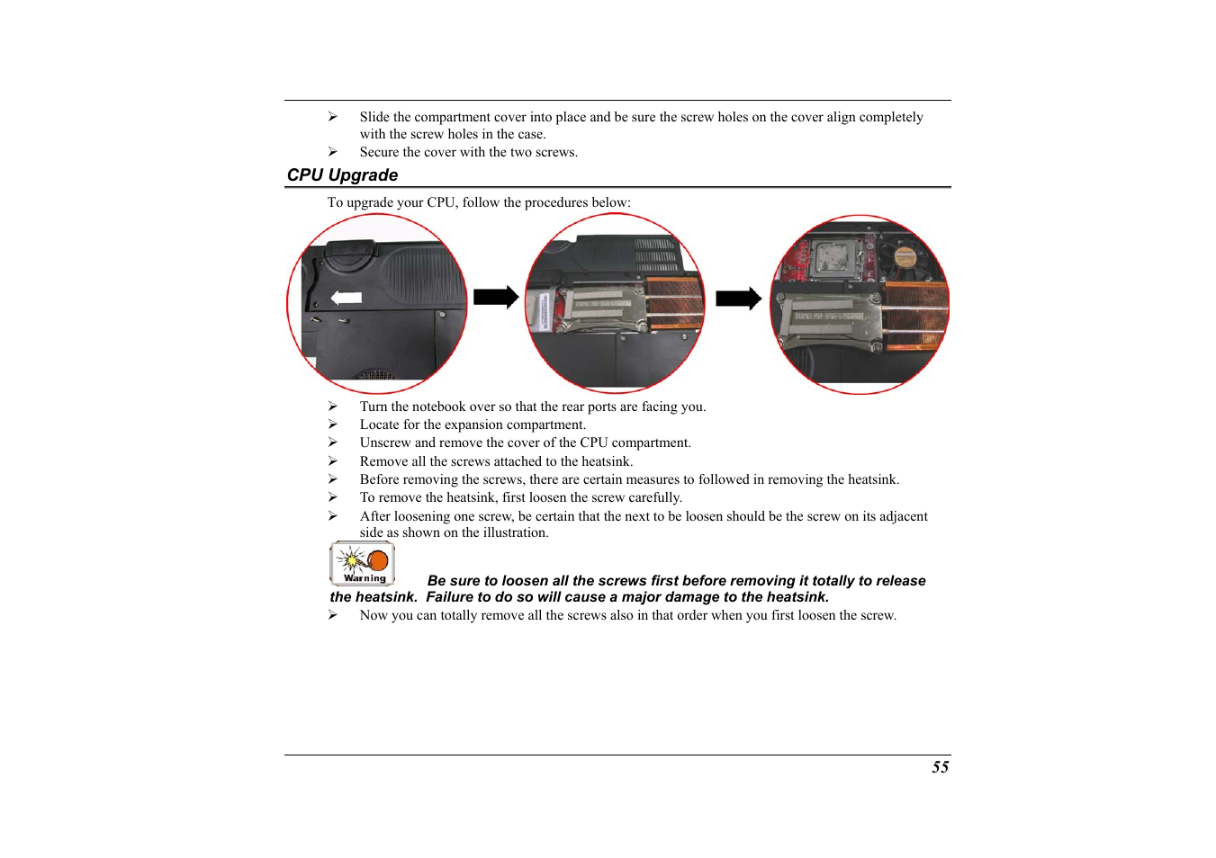 Cpu upgrade | Elitegroup G733G User Manual | Page 65 / 68