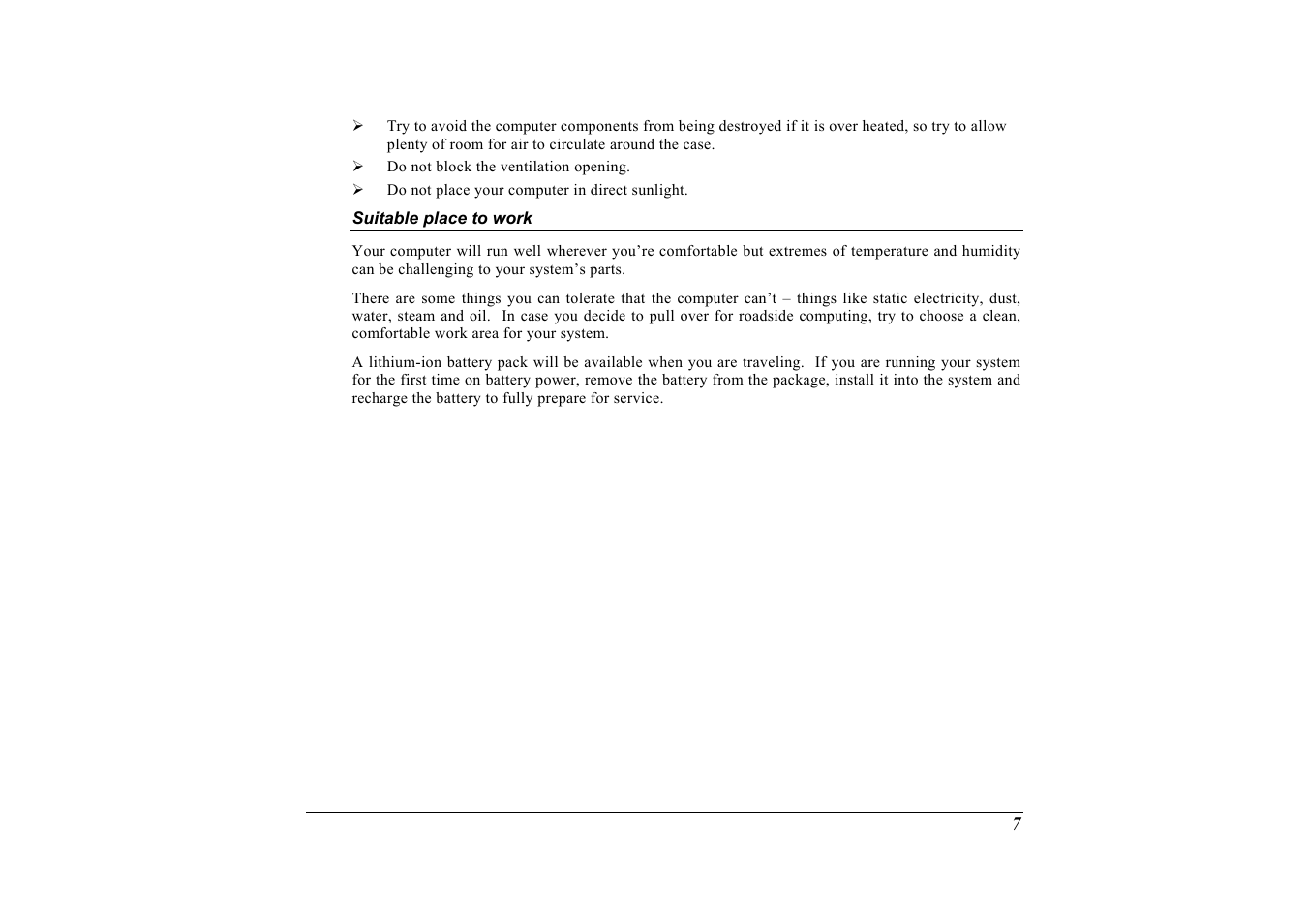 Suitable place to work | Elitegroup G733 User Manual | Page 15 / 77