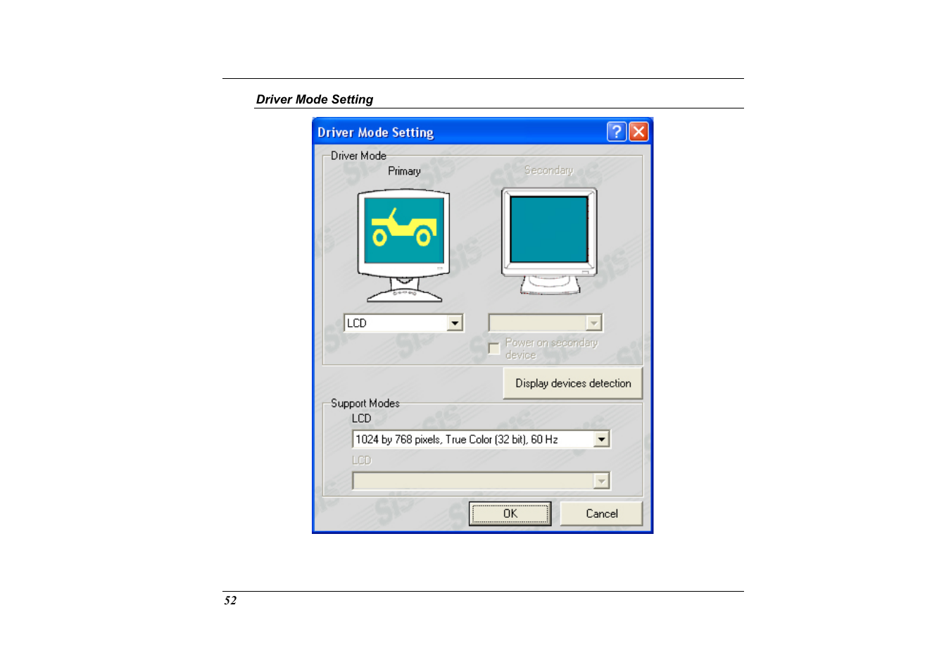 Driver mode setting | Elitegroup G733 User Manual | Page 60 / 77