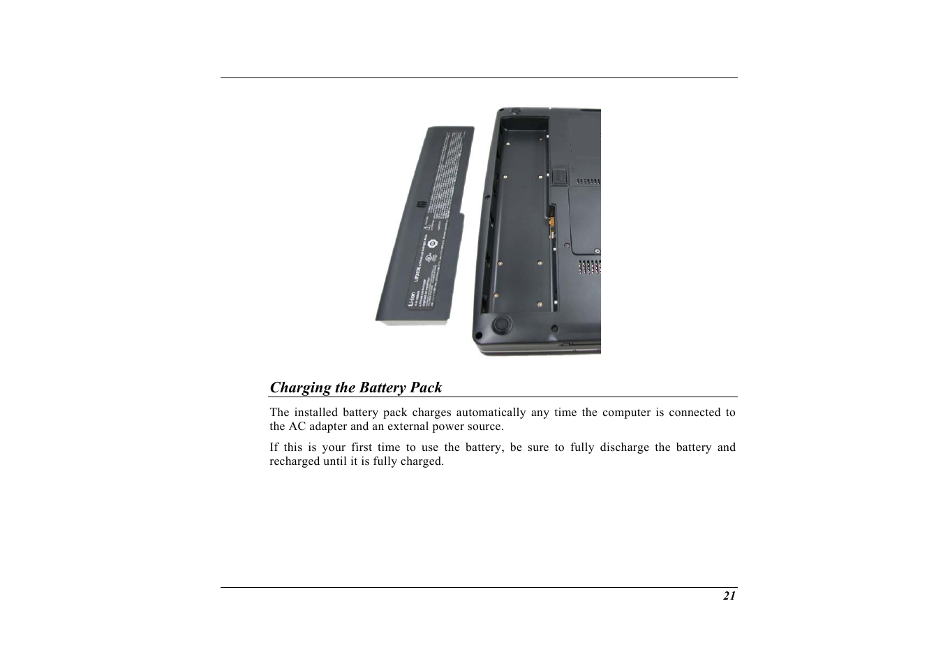 Charging the battery pack | Elitegroup G732 (V2.0) User Manual | Page 33 / 118