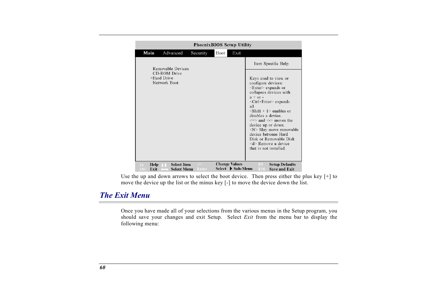 The exit menu | Elitegroup G732 (V2.0) User Manual | Page 72 / 118