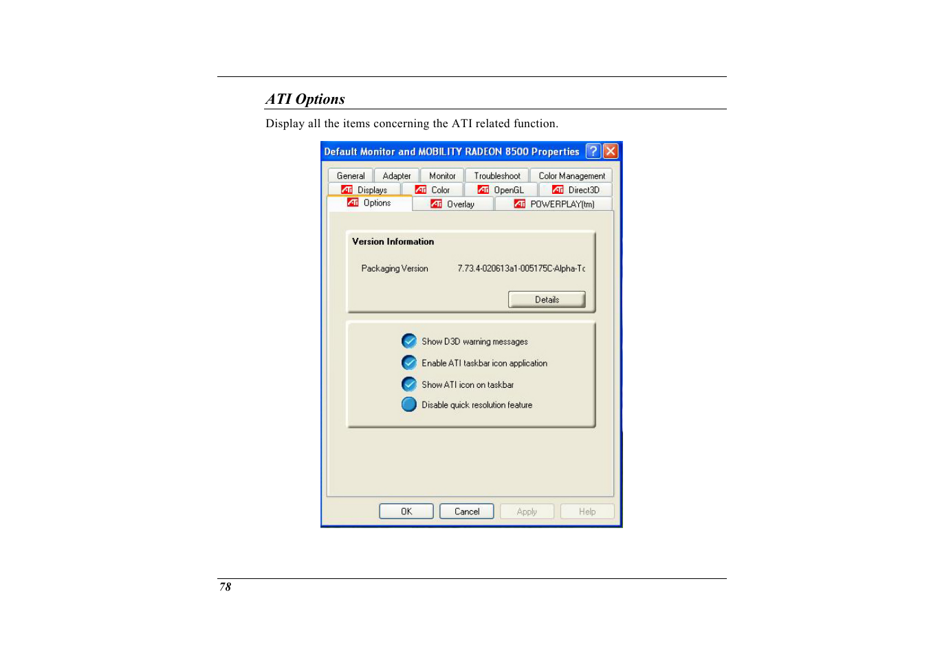 Ati options | Elitegroup G732 (V2.0) User Manual | Page 90 / 118