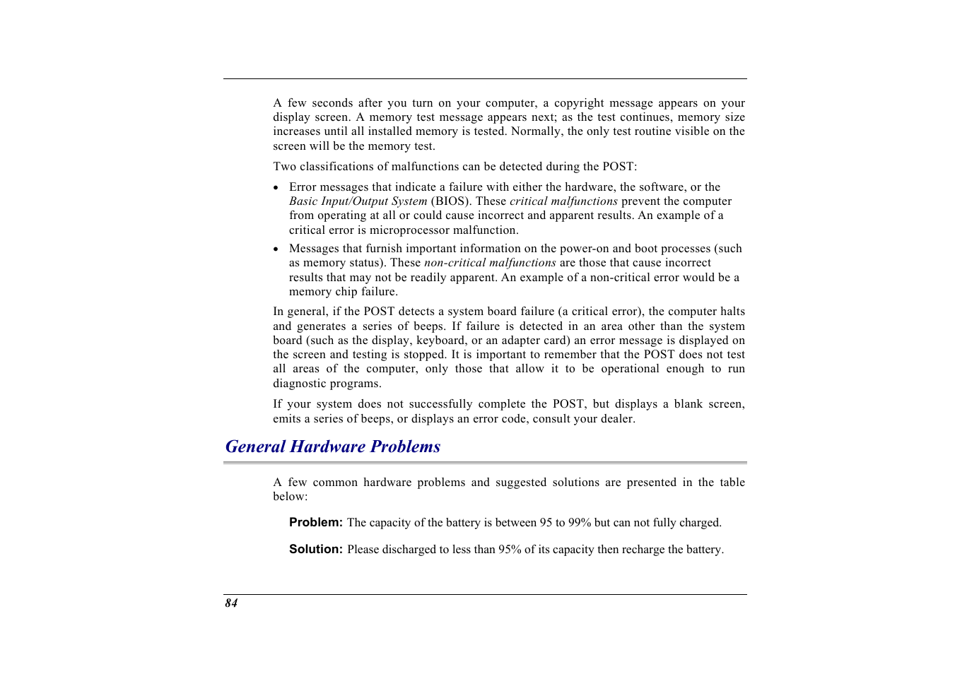 General hardware problems | Elitegroup G732 (V2.0) User Manual | Page 96 / 118