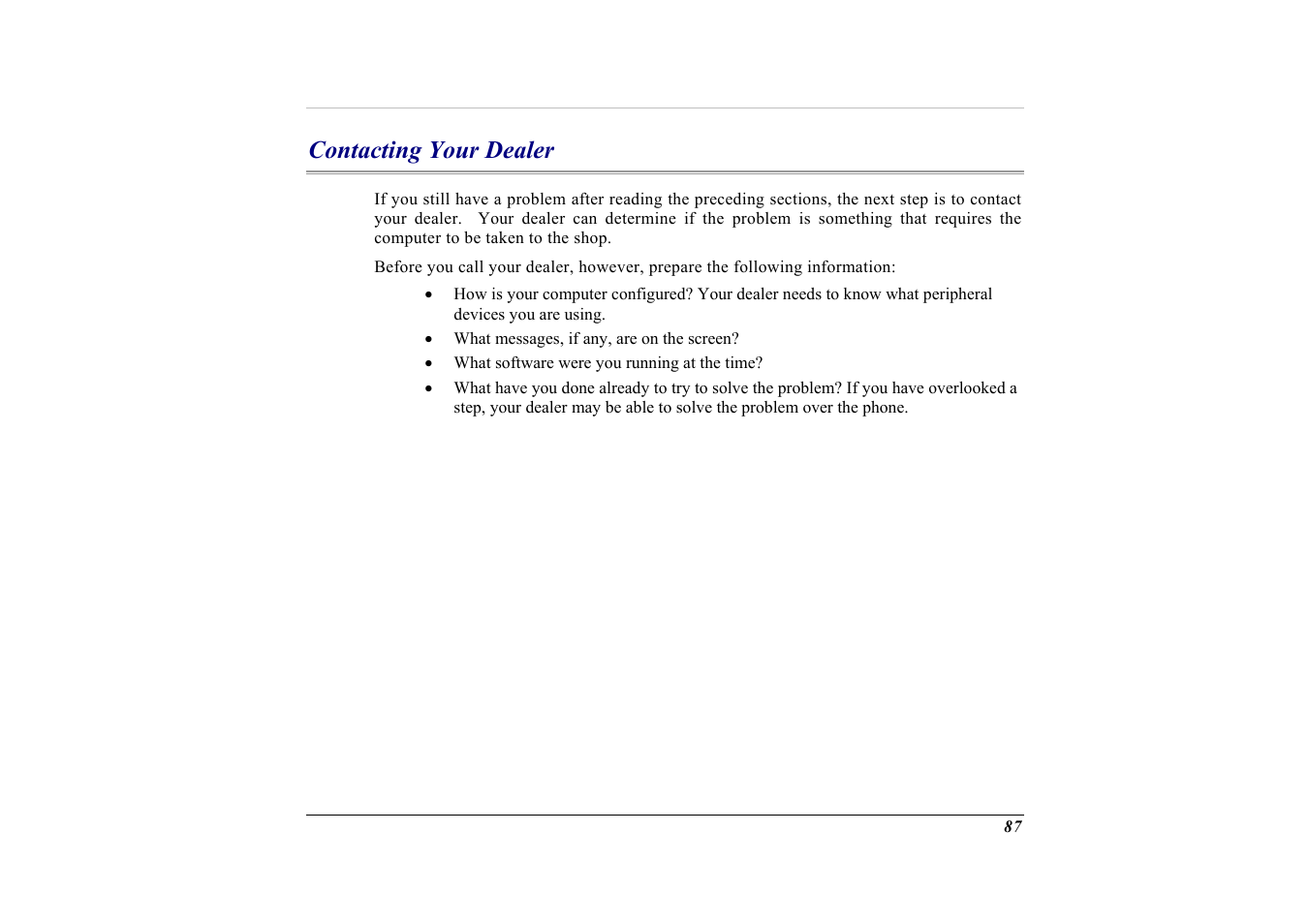 Contacting your dealer | Elitegroup G732 (V2.0) User Manual | Page 99 / 118
