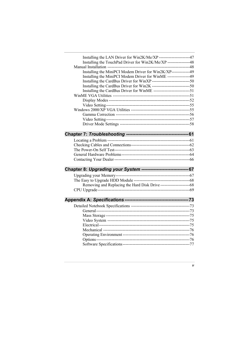 Elitegroup G731 User Manual | Page 7 / 93