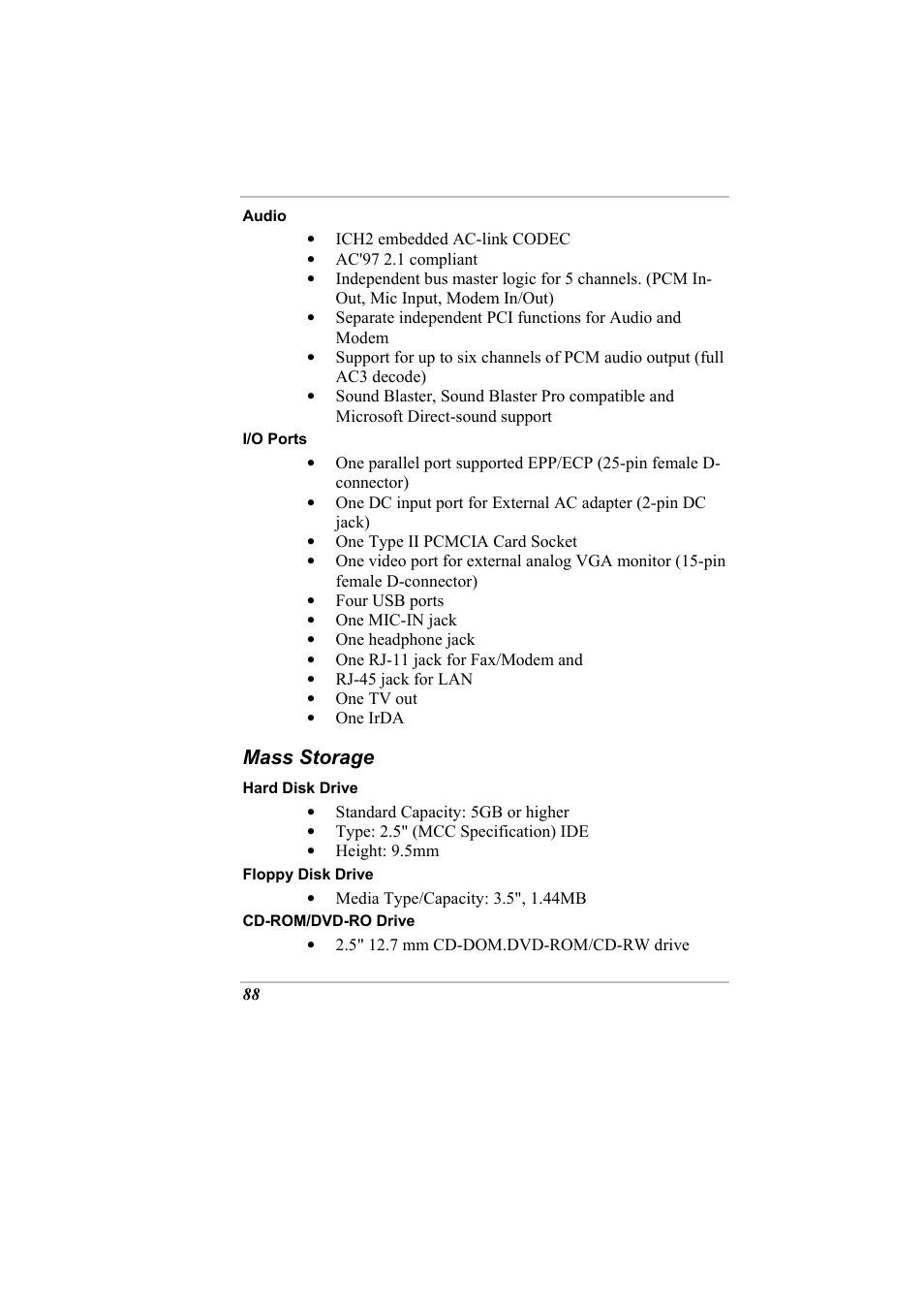 Mass storage | Elitegroup G730 User Manual | Page 102 / 105