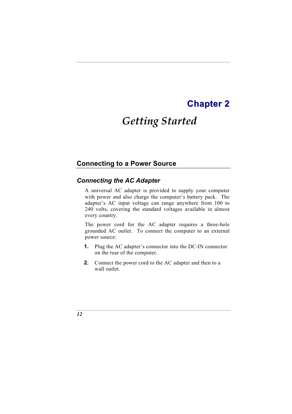 Getting started | Elitegroup G730 User Manual | Page 26 / 105