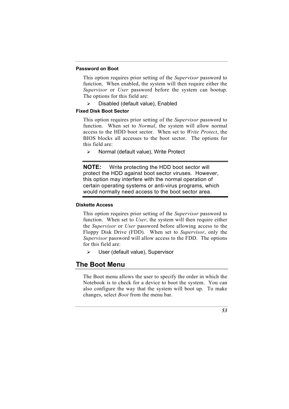 The boot menu | Elitegroup G730 User Manual | Page 67 / 105