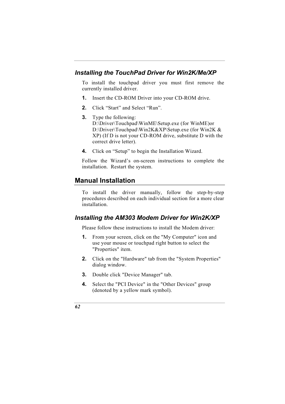 Manual installation | Elitegroup G730 User Manual | Page 76 / 105