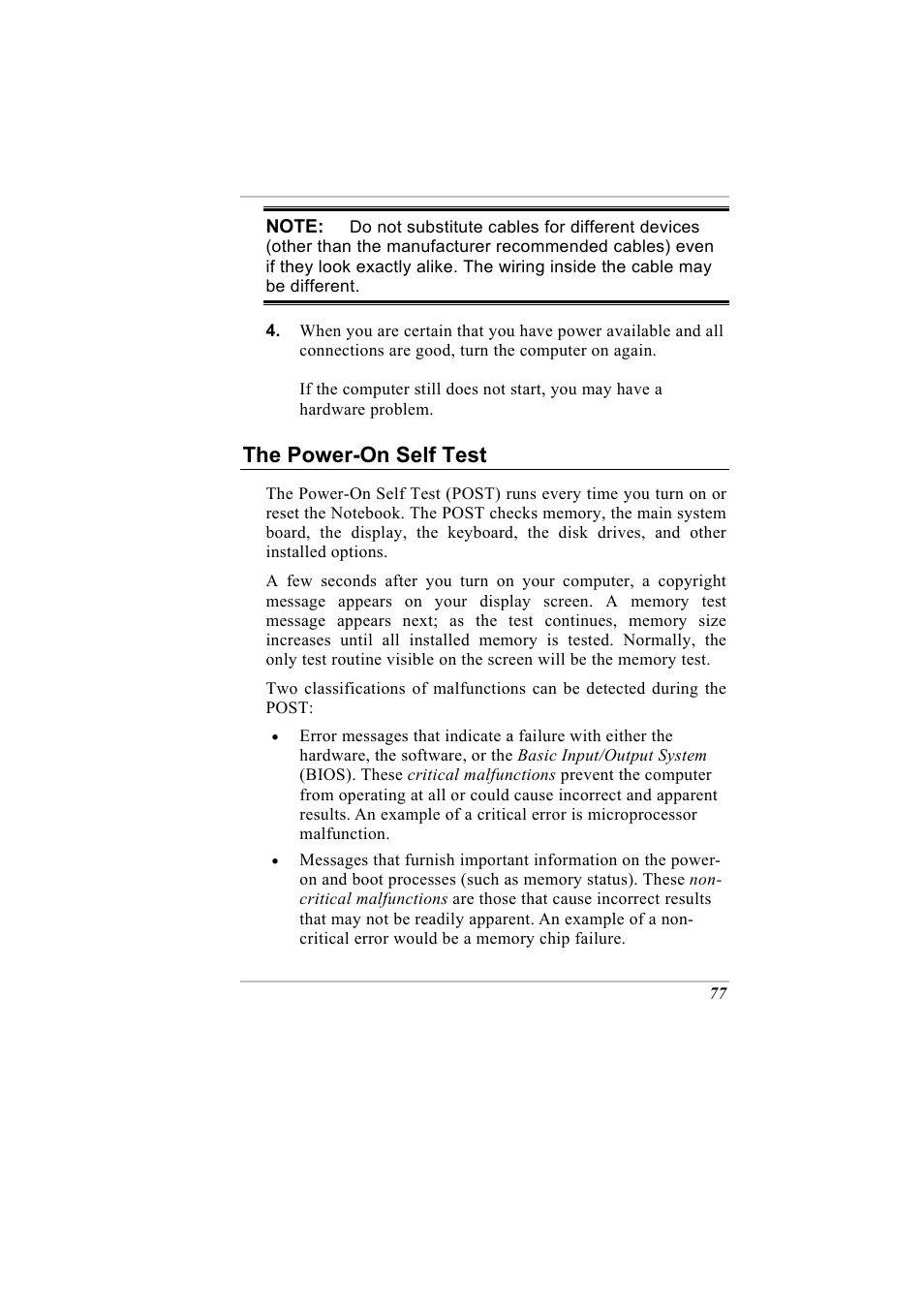 The power-on self test | Elitegroup G730 User Manual | Page 91 / 105