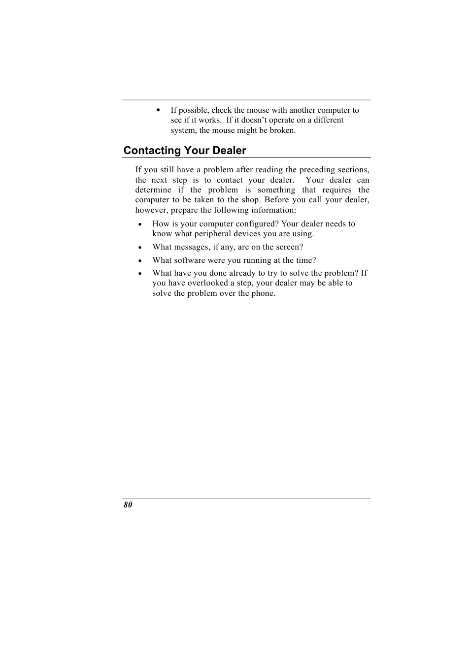 Contacting your dealer | Elitegroup G730 User Manual | Page 94 / 105