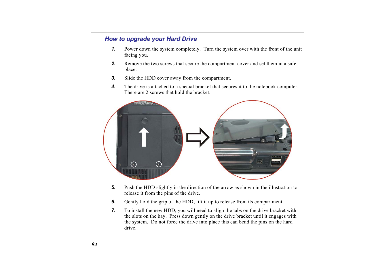 How to upgrade your hard drive | Elitegroup G713 User Manual | Page 96 / 106