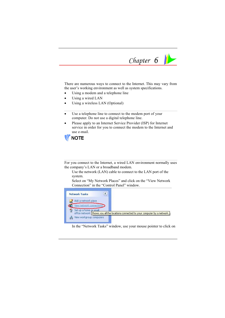 Internet connection | Elitegroup 910 User Manual | Page 41 / 98